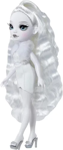 Vista 4 de Rainbow High Shadow High Natasha Zima Grayscale - Muñeca de moda de 11 pulgadas con pelo blanco y atuendo blanco, bolso elegante, gran regalo