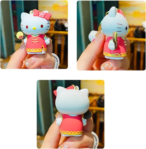 Vista 6 de SATBIR Llavero Kawaii para mujeres y niñas, lindo llavero, accesorios, bolso de moda, bolso de mano, dijes para automóvil, regalos