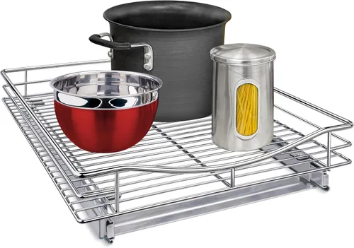 Vista 11 de LYNK PROFESSIONAL® Organizador de gabinete extraíble, cajones deslizantes de 11" x 18" para gabinetes de cocina - Estantes deslizantes extraíbles