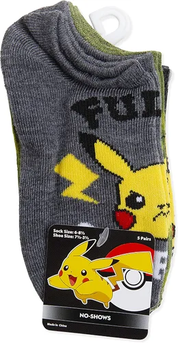 Vista 4 de Pokemon Boys' 5 Pack No Show Socks