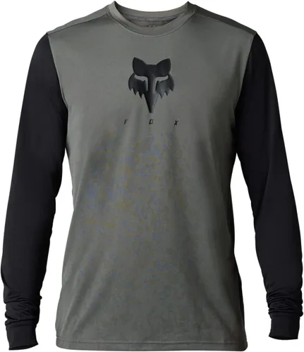 Vista 14 de Fox Racing Jersey Ranger Tru Dri LS para bicicleta de montaña para hombre Negro