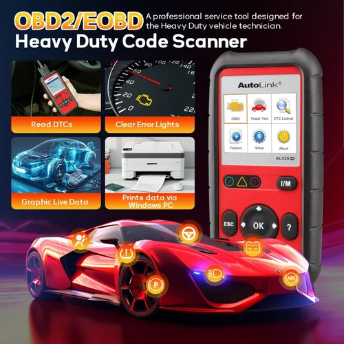 Vista 4 de Autel AutoLink AL529HD, lector de código de vehículo, escáner de código AL529 OBD2 avanzado, AutoVIN lectura de códigos mejorados