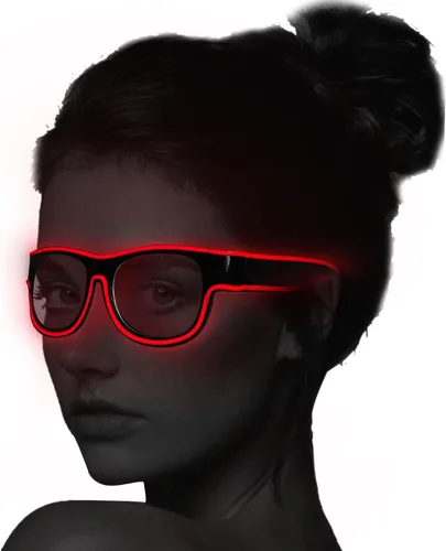 Vista 8 de YouRfocus Gafas inalámbricas con luz LED que brillan en la oscuridad para fiestas rave, EDM (azul)