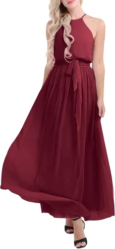 Vista 4 de iiniim - Vestido largo de gasa para mujer