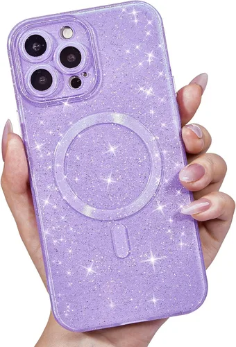Vista 35 de LoeoeL Funda para iPhone 12 con Purpurina Compatible con Magsafe, Femenina Linda Brillante Magnética Mag Safe Bonita Funda para Teléfono