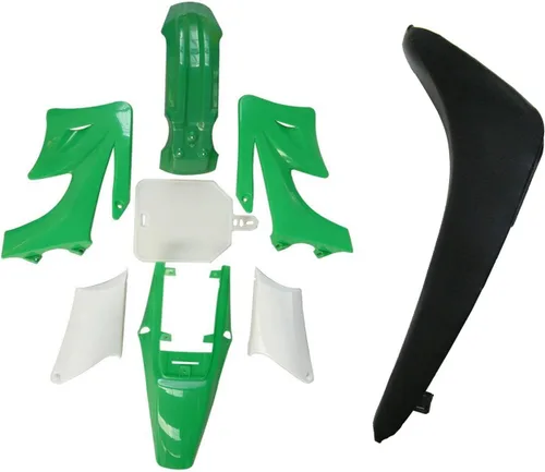 Vista 5 de Kit de carenado de plástico, piezas de guardabarros y asiento negro para Apollo 110cc 125cc 150cc Pit Dirt Bike (4naranja + 3blanco)