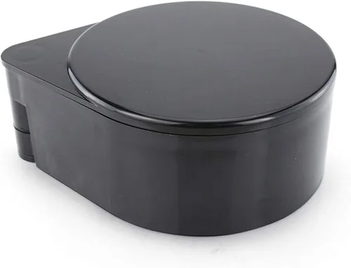Vista 2 de New Star Foodservice 48360, borde de vidrio de bar de plástico de 3 niveles, negro