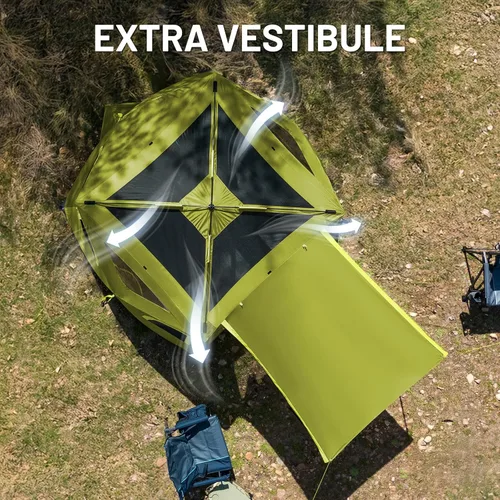 Vista 7 de Timber Ridge - Tienda de campaña instantánea emergente de 4 personas, fácil instalación en 60 segundos, tienda de familia resistente al clima