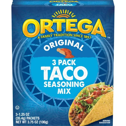 Vista 13 de Ortega Seasoning Mix, 40% menos de Taco de sodio, 6.5 onzas