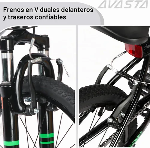 Vista 7 de AVASTA Bicicleta de montaña para niños grandes de 20 pulgadas de Govet Negro