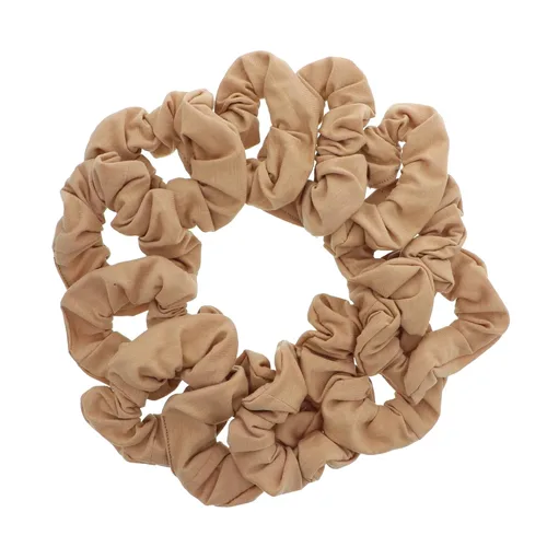 Vista 43 de Paquete de 12 ligas sólidas para el cabello (negro) One Dozen Matching Hair Ties, Soft Cotton Fabric, Gentle No-Crease Hold, Great for Teams