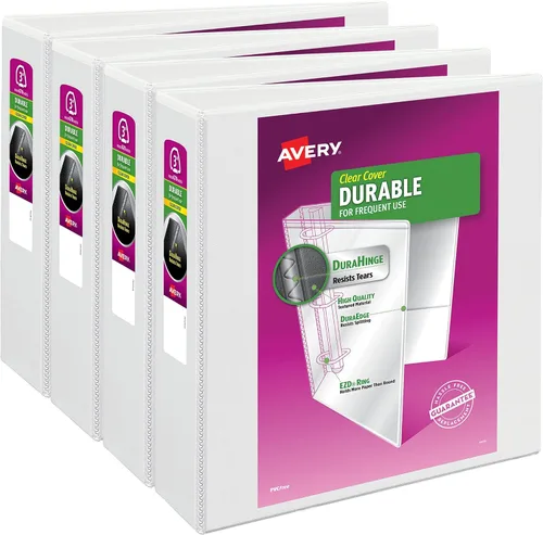 Vista 15 de Avery Durable View -Carpeta de 3 anillos EZD de 1 pulgada, 1 carpeta blanca (09301)