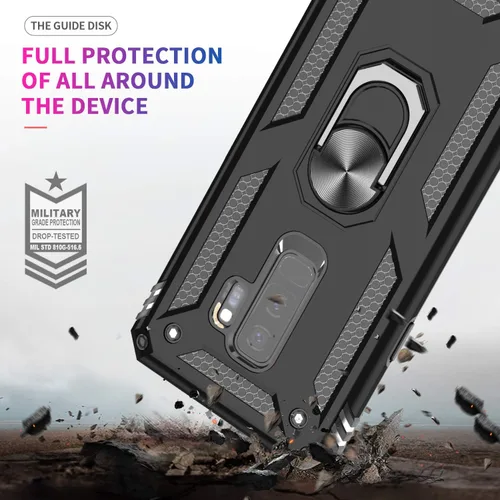 Vista 8 de LeYi Funda para Samsung Galaxy S9 Plus, Galaxy S9+ Plus con [paquete de 2] protector de pantalla curvado 3D, [grado militar] soporte de anillo
