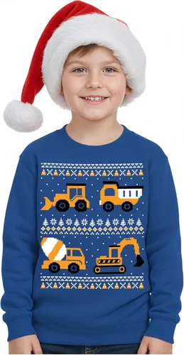 Vista 11 de Tstars Dabbing Santa Kids Christmas Sweatshirt Boy Youth Ugly Holiday Dab / Negro