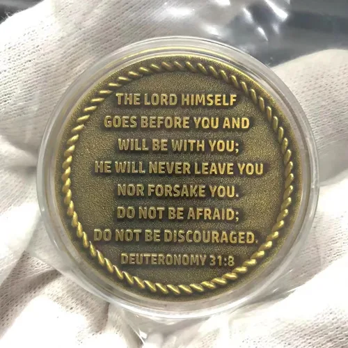 Vista 6 de Anclado en Cristo El Señor es mi luz y mi salvación Christian Challenge versículos de la Biblia, ficha de bolsillo perfecta como regalo de Paquete