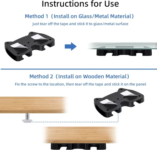 Vista 8 de Mcbazel Under Desk Mount for Xbox Series XS, Xbox One XS, Xbox One, Xbox 360, Switch Pro Controller, Table Stand Holder Compatible with Xbox and