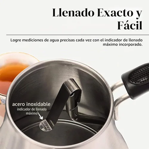 Vista 7 de Willow & Everett Hervidor de agua cuello de cisne eléctrico para verter agua sobre el café y el té – 1L – Tetera eléctrica, hervidor de agua