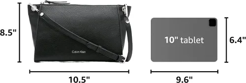 Vista 4 de Calvin Klein Mochila Millie Novelty para mujer, Negro/Plateado, Tamaño único