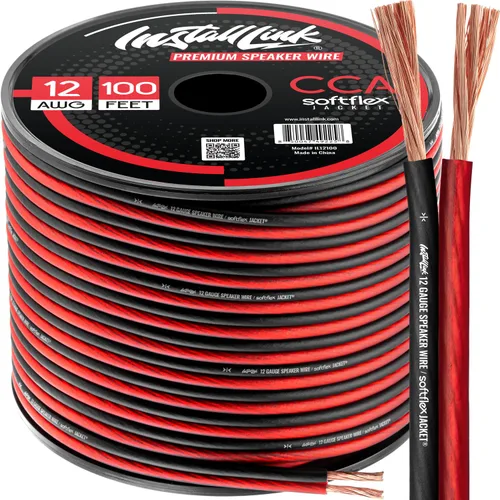 Vista 11 de Install Link Cable de cable de altavoz de calibre 12 AWG (100 pies) estéreo, automóvil o cine en casa, CCA