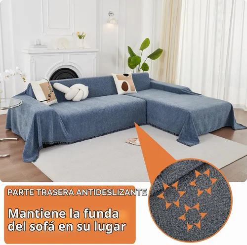Vista 3 de HAOMAIJIA Fundas para Sofá Seccional en Forma de L de 2 Piezas Lavables Fundas para Sofá en Forma de L para Sofá Seccional Funda de Sofá