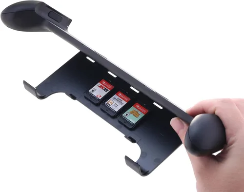 Vista 6 de Switch OLED Grip, Switch OLED Handheld Grip with Stand and Game Card Slots - Black