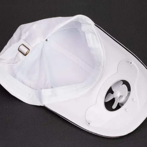 Vista 4 de Neuvikter Sombrero de pesca Sombrero de ciclismo Gorra de verano para deportes al aire libre con ventilador fresco para energía solar Ahorre
