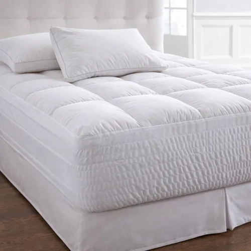 Vista 3 de brylanehome Gel Touch cama Tite Topper, Poliéster, Blanco
