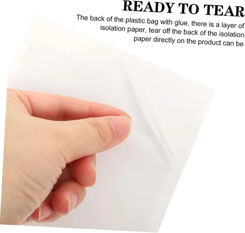 Vista 9 de 20pcs Self-Adhesive Label Pouches for Card Organization Transparent Card Sleeves for Office Home and Warehouse Use and Label Holders