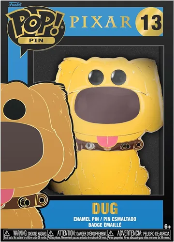 Vista 2 de Funko Pines de tamaño Pop! Disney Pixar UP - Dug (los estilos pueden variar, con posible variante de persecución)
