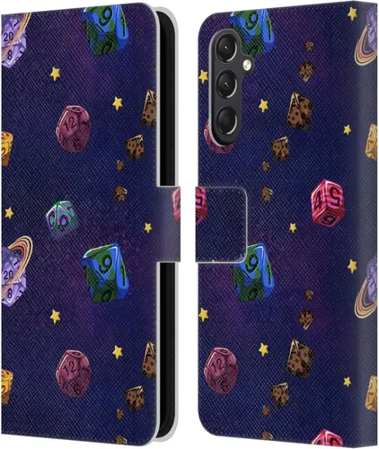 Vista 103 de Head Case Designs Officially Licensed Carla Morrow Colorful Space Dice Patterns Leather Wallet Case Compatible with Samsung Galaxy A07 4G