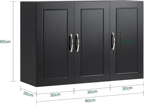 Vista 2 de Haotian Armario de pared para cuarto de lavado, gabinete de medicinas de almacenamiento para baño, cocina, garaje, torre de lino para baño, gabinete