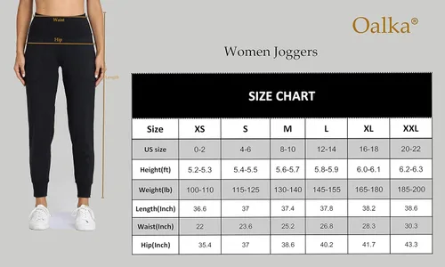 Vista 6 de Oalka - Pantalones deportivos para mujer, con cintura alta y bolsillos, para hacer deporte, yoga y entrenar