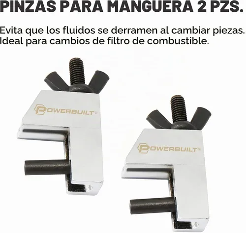 Vista 2 de Powerbuilt 2 pinzas de manguera, abrazadera de línea de freno, alicates de abrazadera de manguera, apertura de 1 pulgada, para sellado temporal
