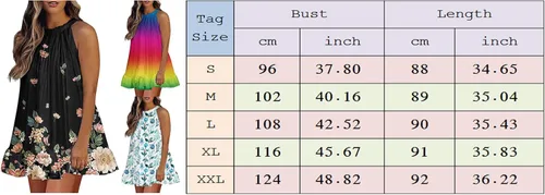 Vista 5 de Fowoukior Summer Dresses for Women 2022 Casual Elegant Dress Floral Print Dress Halter Neck Dress Sleeveless Tank Ruffles Trim Dress Yellow