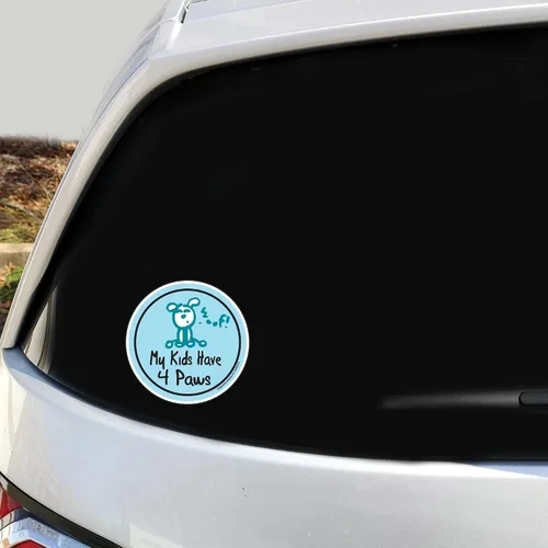 Vista 3 de Imagine This D1946 - Calcomanía para coche y rescate (Mis niños tienen 4 patas), paquete de 2