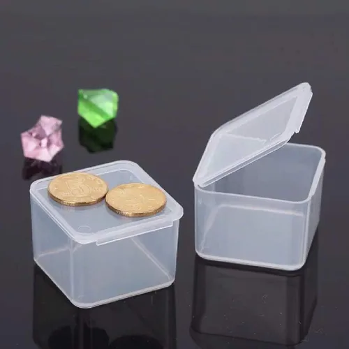 Vista 5 de Artibetter 50PCS Mini Rectángulo Transparente Contenedores de Plástico Caja de Almacenamiento con Tapa