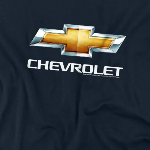Vista 2 de Popfunk Camiseta clásica para adultos, unisex, apilada, Chevrolet Chevy Bowtie