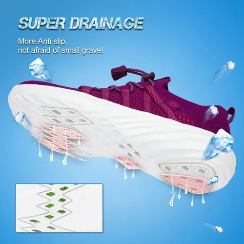 Vista 4 de VIFUUR Zapatos de agua para hombre y mujer, zapatos deportivos para playa, surf, caminar, kayak, barco, piscina