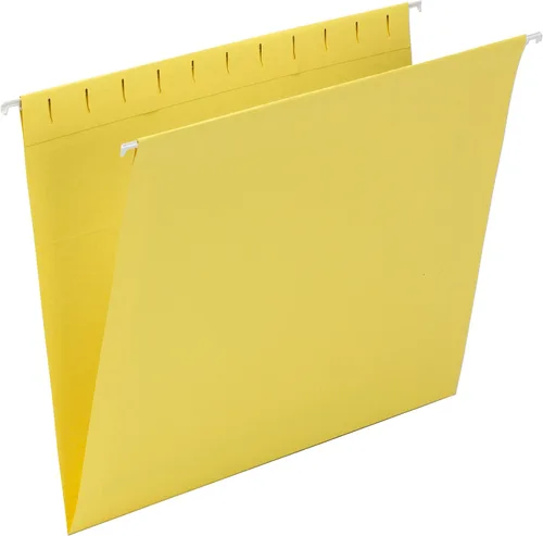 Vista 6 de Smead Carpeta colgante de colores, pestañas no incluidas, tamaño carta, amarillo, 25 por caja (64441)