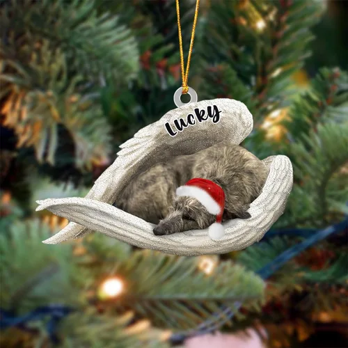 Vista 115 de Ángel durmiente de Afghan Hound para Navidad, adorno personalizado con el nombre del perro, adorno de Navidad personalizado para amantes de perros