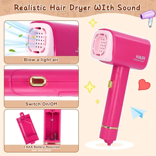 Vista 2 de Cabeza de muñeca para peinar el cabello para niños