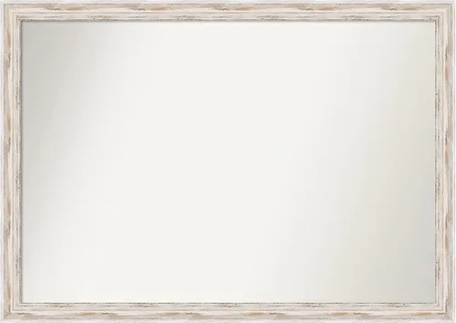 Vista 440 de Amanti Art Espejo personalizado, espejo de baño estrecho Alexandria White Wash, espejo de pared o espejo de tocador de baño sobre el fregadero