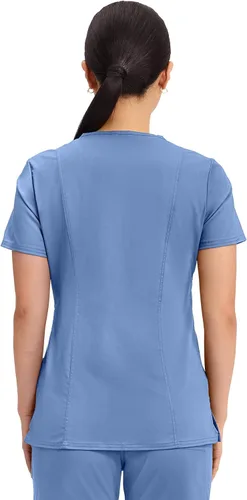 Vista 3 de Cherokee WW Revolution - Camisa de enfermería con 2 bolsillos para mujer ciel