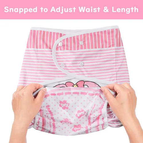 Vista 6 de Littleforbig Lavable Ajustable Reutilizable Impermeable Tela Adulto Pañal Wrap Cover - Bebé Usagi Patrón S