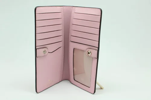 Vista 7 de Kate Spade New York Staci Saffiano - Cartera plegable de piel grande y delgada