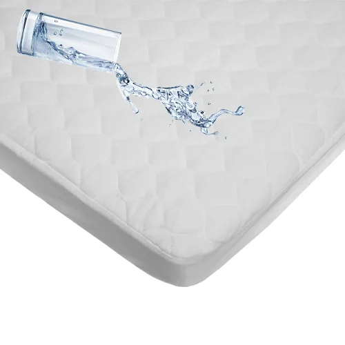 Vista 5 de Funda para colchón de mini cuna impermeable elástica acolchada de American Baby Company, Blanco