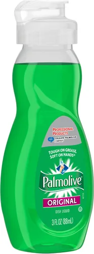 Vista 3 de Palmolive Jabón líquido para lavar platos, jabón de viaje, aroma original, verde, botella de 3 onzas líquidas (caja de 72) - Total de 216 onzas