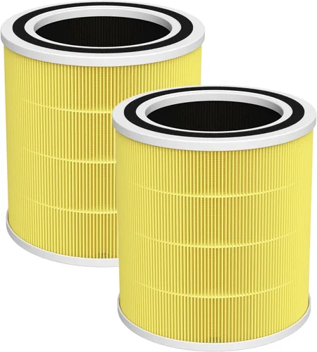 Vista 9 de Paquete de 2 filtros de repuesto para purificadores de aire AC400 Purivortex AC400, tecnología HEPA 3 en 1 de alta eficiencia, color blanco
