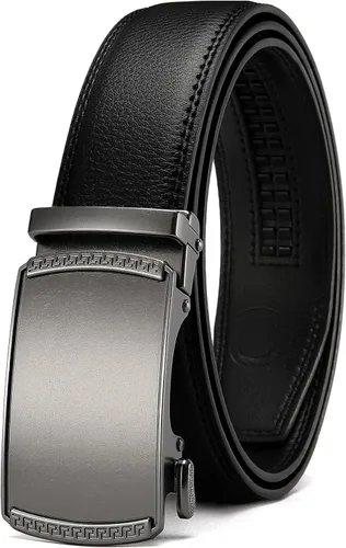 Vista 11 de CHAOREN Cinturón para hombre de cuero con trinquete - Ajuste personalizable, estilo sin esfuerzo (35 mm)