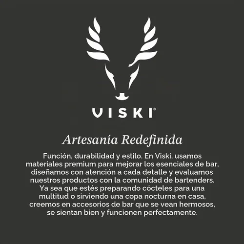 Vista 4 de Coctelera cohete de acero inoxidable Irving de Viski – coctelera con colador (24 onzas). Capacidad